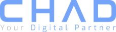 CHAD your Digital Partner by LoneSync blue 70 stack logo