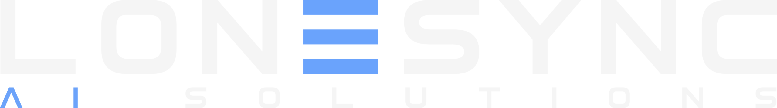 LoneSync AI Solutions blue 70 tag logo