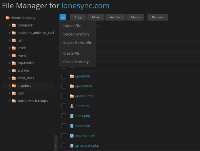 DX Hosting Studio Dashboard File Manager by LoneSync