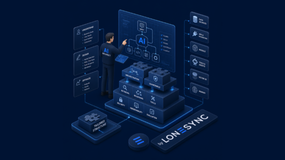 LoneSync AI Architect Isometric