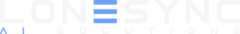 LoneSync AI Solutions blue 70 tag logo