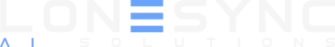 LoneSync AI Solutions blue 70 tag logo