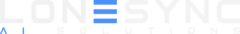 LoneSync AI Solutions blue 85 tag logo