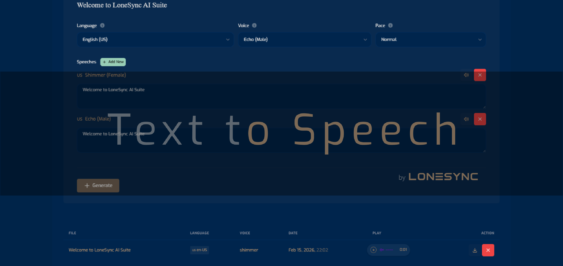 LoneSync AI Speech to Text Background