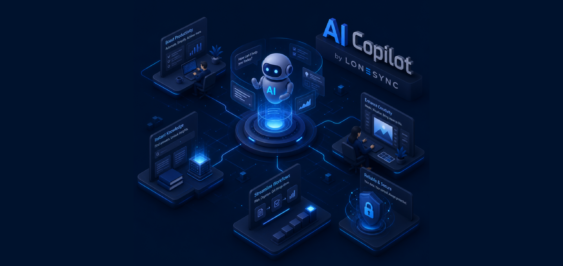 LoneSync-AI-Suite-Copilot-Background-isometric-design