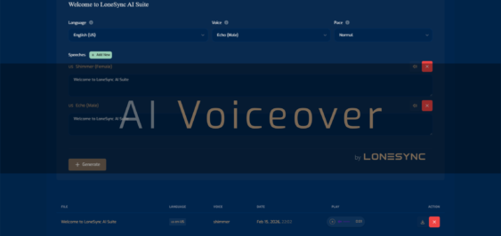 LoneSync AI Suite Voiceover Background