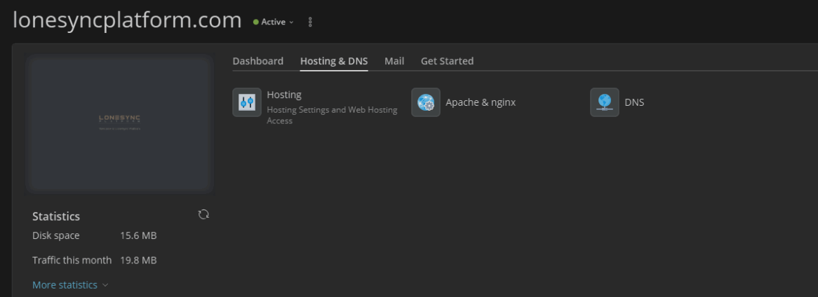 LoneSync Edge DNS Dashboard