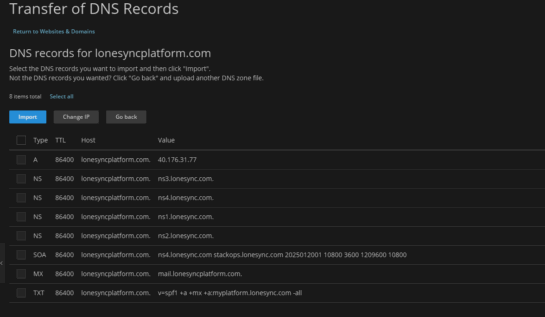 LoneSync Edge DNS Feature: Records Lookup